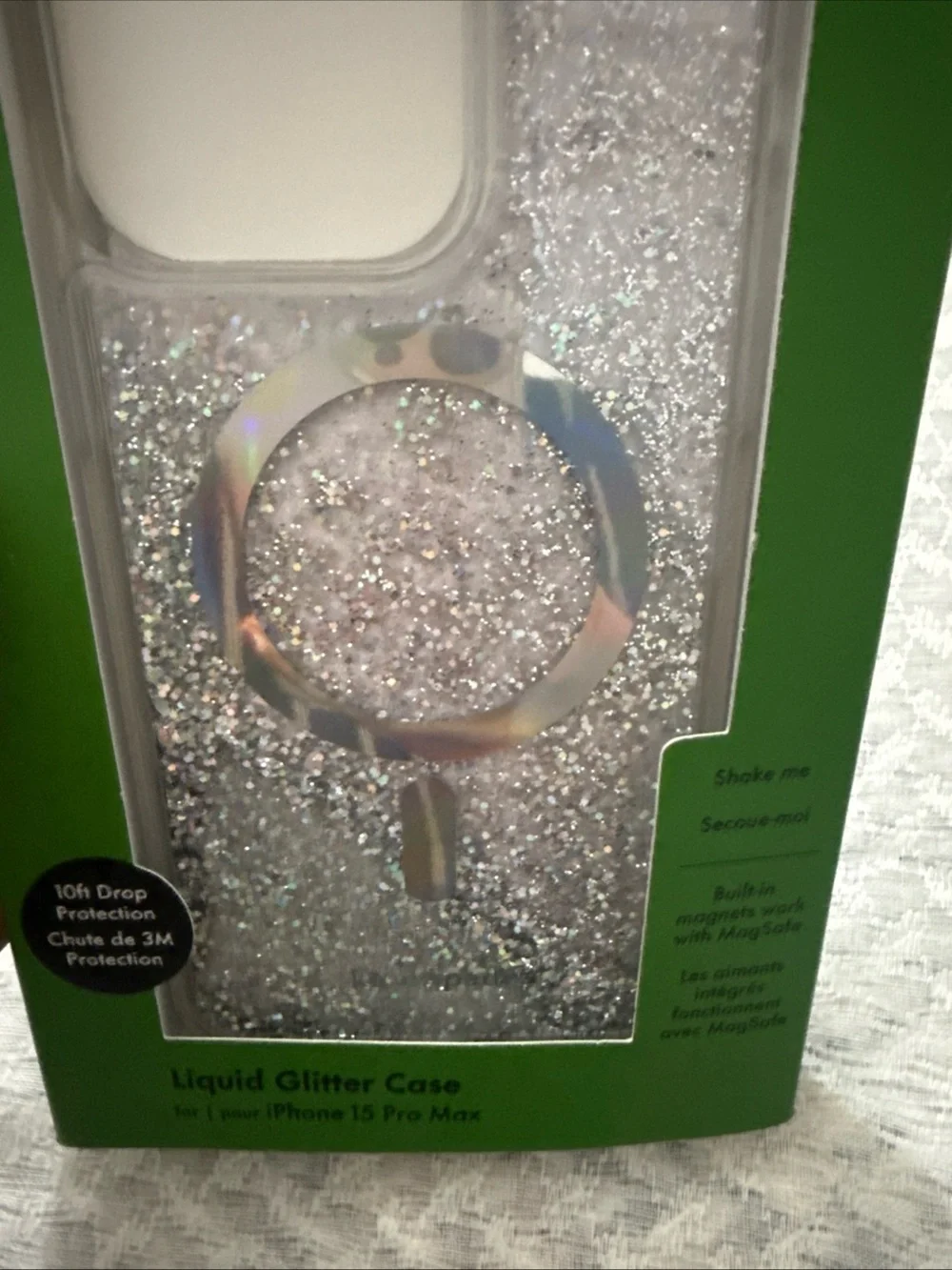 kate spade Silver Liquid Glitter MagSafe iPhone Case